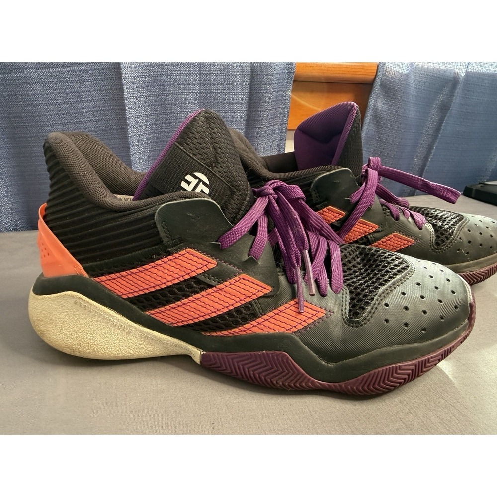 Adidas Harden Stepback Mens Basketball Shoe Black Purple Coral EF9889 Sz 7.5 - Picture 2 of 8